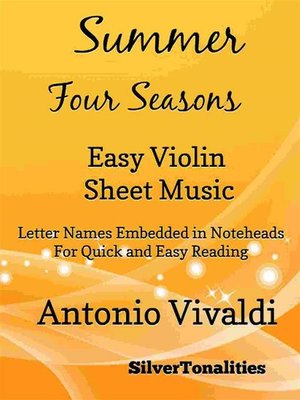 cover image of Summer the Four Seasons Easy Violin Sheet Music